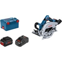 Bosch Professional PRO Akku-Handkreissäge BITURBO GKS 18V-70 L Professional blau/schwarz, 2x Li-Ion Akku ProCORE18V 5,5Ah, in L-BOXX