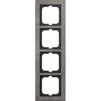 Busch-Jaeger Abdeckrahmen vierfach, Abdeckung grau, Retail
