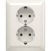 Busch-Jaeger Schutzkontakt-Doppelsteckdose Typ F 202 EUJRB-914 weiß, Retail