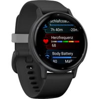 Garmin vívoactive 5, Smartwatch schwarz/grau, 42 mm, Silikon-Armband