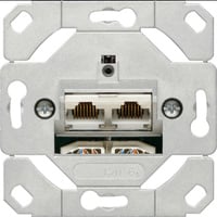 Gira Netzwerk Anschlussdose Kategorie 6A, 2-fach, Schneidklemmtechnik, RJ45 Buchsen Retail