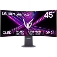 LG UltraGear 45GX950A-B OLED, Gaming-Monitor 113 cm (44.5 Zoll), dunkelgrau, WUHD, Curved, Dual Mode (330Hz/165Hz), 165Hz Panel