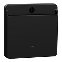 Merten Card Schalter mit Hotelkartenhalter und Beleuchtung, Abdeckung schwarz, Retail