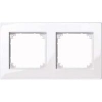 Merten Rahmen 2-fach bündiger Einbau weiß (glänzend), Retail