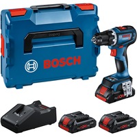 Bosch Akku-Bohrschrauber GSR 18V-90 C Professional, 18Volt blau/schwarz, 3x Li-Ion Akku ProCORE18V 4,0Ah, in L-BOXX