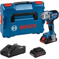 Bosch Professional Akku-Schlagschrauber GDS 18V-450 HC Professional, 18Volt blau/schwarz, 2x Li-Ion Akku ProCORE18V 4,0Ah, Bluetooth Modul, in L-BOXX