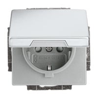 Busch-Jaeger Schutzkontaktsteckdose Einsatz 20 EUKB-866 edelstahl, Retail