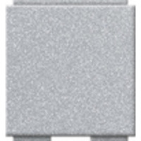 Gira Universal Blindabdeckung für Abdeckung Modular Jack 2fach mit 30 Grad Schrägauslass und Beschriftungsfeld aluminium, Retail