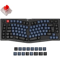 Keychron V10, Gaming-Tastatur schwarz/blaugrau, DE-Layout, Keychron K Pro Red, Alice Layout, Hot-Swap, RGB