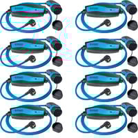Mennekes Ladekabel Mode 2, Typ 2, 13A, 1PH, VDE blau/schwarz, 8 Meter, "Notladekabel"