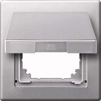 Merten Schutzabdeckung Aluminium Kunststoff mit Klappdeckel IP44 aluminium, Retail