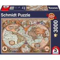 Puzzle Antike Weltkarte Teile: 3000 Größe: 117,6 x 83,6 cm Altersangabe: ab 12 Jahren Motive: Weltkarte