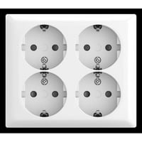 Busch-Jaeger Schutzkontaktsteckdose Typ F Aufputz weiß, Retail