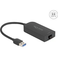 DeLOCK USB Typ-A Adapter zu 2,5 Gigabit, LAN-Adapter schwarz