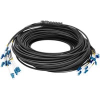 Digitus Glasfaser Universal Breakout Kabel, Duplex, LC/UPC Stecker, Singlemode OS2 schwarz, 30 Meter, vorkonfektioniert