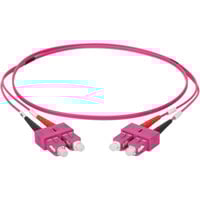 Digitus LWL Patchkabel, Duplex, SC > SC Stecker, Multimode OM4 violett, 1 Meter