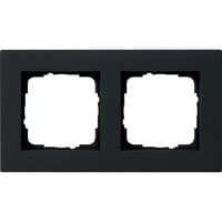 Gira Abdeckrahmen zwei fach flach schwarz, Retail