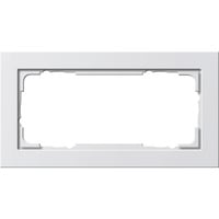 4010337002222 - GIRA 100222 Abdeckrahmen 2f oMittelsteg E2 Reinweiß seidenmatt