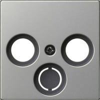 Gira Abdeckung für Koaxial-Antennensteckdose, drittes Loch ausbrechbar edelstahl, Retail