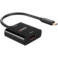 Lindy USB Konverter, USB-C Stecker > DisplayPort Buchse schwarz, 21cm, 4K 144Hz