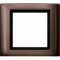 Rahmen einfach dunkelbrasilianisch Typ 400115 Kunststoff glänzend IP44 IK02 braun (glänzend), Retail