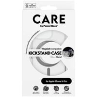 PanzerGlass Kickstand Case, Handyhülle transparent/silber, iPhone 16 Pro, MagSafe