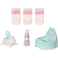 ZAPF Creation Baby Annabell® Töpfchen Set, Puppenzubehör Töpfchen, 3 Windeln, Seifen- und Tuch-Spender