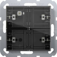 4010337110828 - Tastsensor 4 Standard Zweifach für KNX mit Inbetriebnahme-Wippe und Raumthermostat