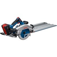 Bosch Professional Akku-Handkreissäge GKS 18V-57-2 GX Professional solo + FSN 440 X blau/schwarz, ohne Akku und Ladegerät, mit Führungsschiene für Querschnitte