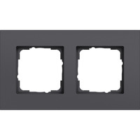 Gira Abdeckrahmen zwei-fach, Abdeckung anthrazit, Retail