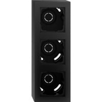 Gira Aufputzgehäuse dreifach mit Abdeckrahmen schwarz, Retail