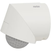 Merten Bewegungsmelder ARGUS 220-360 Präsenzmelder Aufputz mit passivem Infrarotsensor weiß (matt), Retail