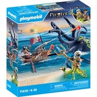 PLAYMOBIL 71419 Pirates Kampf gegen den Riesenoktopus, Konstruktionsspielzeug 