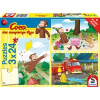Schmidt Spiele Coco der neugierige Affe: Spaß mit Coco, Puzzle 3x 24 Teile