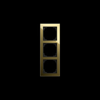 0 Abdeckrahmen dreifach, Abdeckung gold, Retail