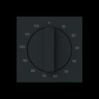 Busch-Jaeger Zentralscheibe mit Aufdruck, Rahmen schwarz, Retail