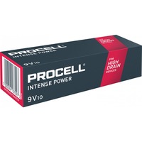 Duracell Procell Alkaline Intense Power 9V, Batterie 10 Stück, E-Block (9-Volt-Block)