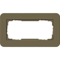 Gira Abdeckrahmen 2-fach ohne Montagerahmen, Abdeckung braun, Retail