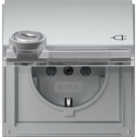 Gira GIRA Steckdose KD TX-44 Alu Schloss gleich 456965 aluminium, Retail