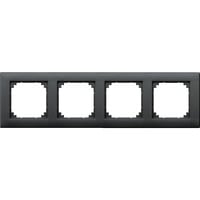 Merten Rahmen vierfach waagerecht und senkrecht montierbar anthrazit, Retail