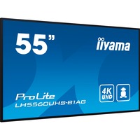 iiyama ProLite LH5560UHS-B1AG, Public Display schwarz, UltraHD/4K, IPS, Lautsprecher