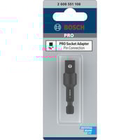 Bosch PRO Adapter für Steckschlüssel 1/4'' Sechskant > 3/8" Vierkant Impact Control