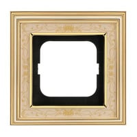 Busch-Jaeger Rahmen 1-fach ms/pol Dekor weiß, Retail