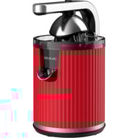 Cecotec Entsafter Xqueeze Retro Juice 600 Red, Zitruspresse edelstahl/schwarz, 600 Watt, direkter Saftauslauf