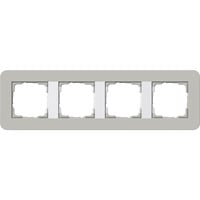 Gira Abdeckrahmen vierfach, Abdeckung grau, Retail