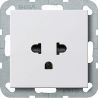 Gira Steckdose mit Schutzkontakt EURO US System weiß, Retail