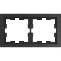 Merten Rahmen zweifach aus Stein für Senkrecht- und Waagerechtmontage schiefer, Retail