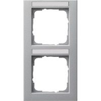 Gira Abdeckrahmen 2 fach, Abdeckung aluminium, Retail