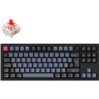 Keychron Q3 Knob, Gaming-Tastatur schwarz/blaugrau, DE-Layout, Gateron G Pro Red, Hot-Swap, Aluminiumrahmen, RGB