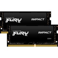 Kingston FURY SO-DIMM 16 GB DDR3-1866 (2x 8 GB) Dual-Kit, Arbeitsspeicher schwarz, KF318LS11IBK2/16, Impact